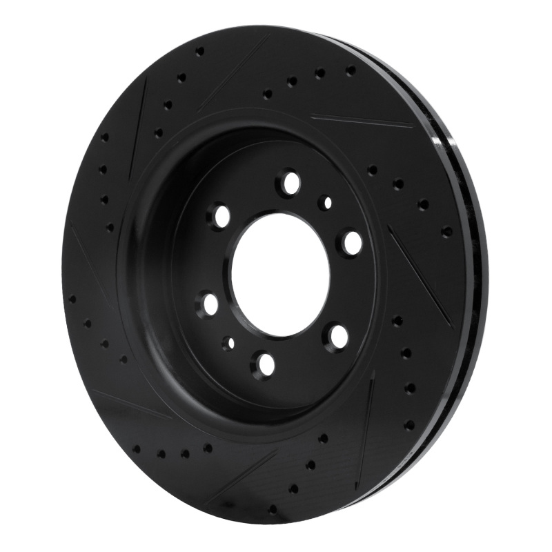 Ford Expedition Brake Rotor (1) - Front Right - R1 Concepts - Drilled & Slotted - Black - `07-`21